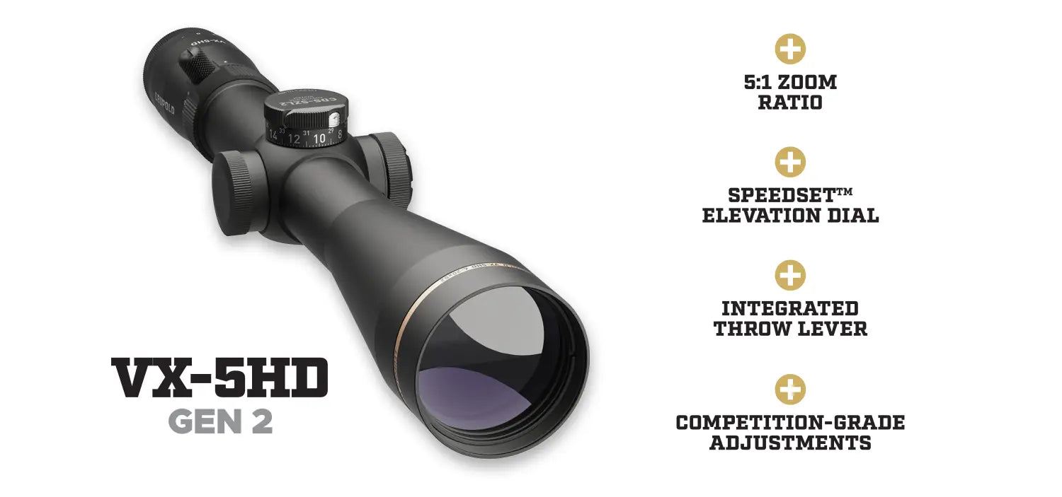 LEUPOLD SCOPE VX-5HD Gen 2 4-20x52 CDS-SZL2 Side Focus Illum FireDot Duplex