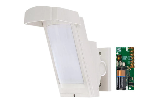 Optex Wireless Outdoor High Mount PIR Detector, AM - anti masking, 2.5 to 3m mounting height, pet friendly, 12m x 85°, 94 zones, IP55-Including full Ricochet Wireless TX(Elite Panels Only)