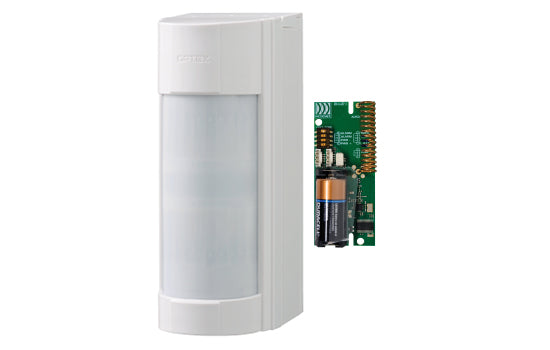 Optex 90° Wireless Low Mount Outdoor PIR Detector - 12m x 90° coverage, excl. TX, IP55-Including full Ricochet Wireless TX(Elite Panels Only)