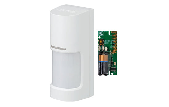 Optex Wireless 180° Low Mount Outdoor PIR Detector - 12m x 180° PIR coverage, independent left and right detection zones, IP55-Including full Ricochet Wireless TX(Elite Panels Only)