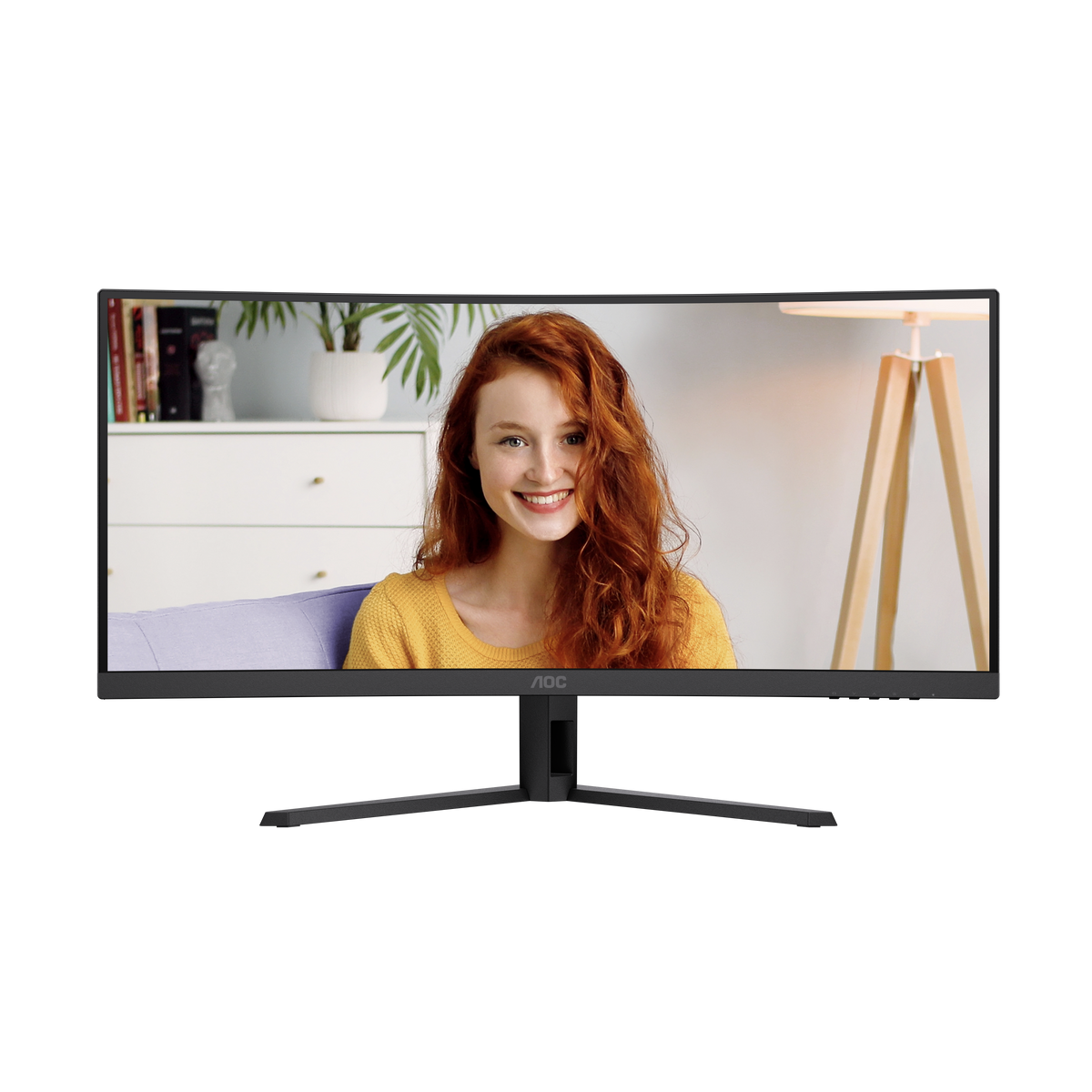 AOC-CU34B3E B3 Monitor|34 Inch Curved|4ms (GtG)|VA LCD|3440*1440 120Hz|300nits|HDR10|HDMI+DP|Internal PSU|3YR.