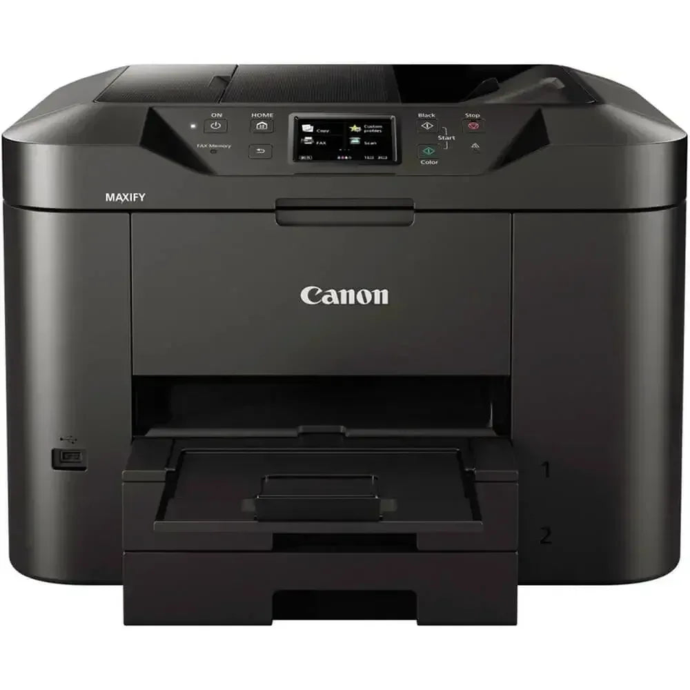 CANON MB2740 INKJET MAXIFY BUSINESS RANGE A4, A4 MFP, PRINT, COPY, FAX AND SCAN. 24 IPM MONO, 15.5 IPM COLOUR, 600 X 1200 PRINT RESOLUTION, 1200 X 2400 DPI SCAN RESOLUTION, 500 SHEET PAPER HANDLING, 50 SHEET ADF, AUTOMATIC DUPLEX, TOUCH SCREEN, USB, WI-FI - Guards On Duty Shop & Security Guards