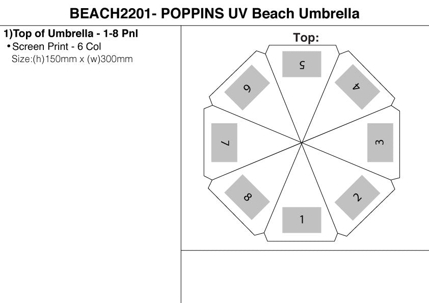 POPPINS UV Beach Umbrella