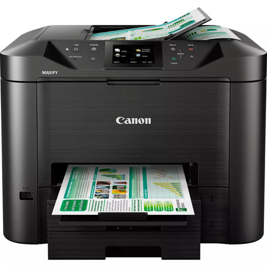 CANON MB5440 INKJET MAXIFY BUSINESS RANGE A4, A4 MFP, PRINT, COPY, FAX AND SCAN. 24IPM MONO, 15IPM COLOUR, 600 X 1200 PRINT RESOLUTION, 1200 X 2400 DPI SCAN RESOLUTION, 500 SHEET PAPER HANDLING, SINGLE PASS TWO SIDED 50 SHEET DADF, AUTOMATIC DUPLEX, TOUCH - Guards On Duty Shop & Security Guards