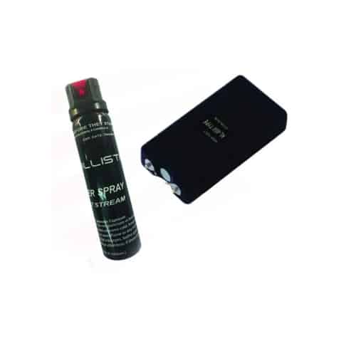 STUN GUN AND PEPPER SPRAY COMBO - BLACK