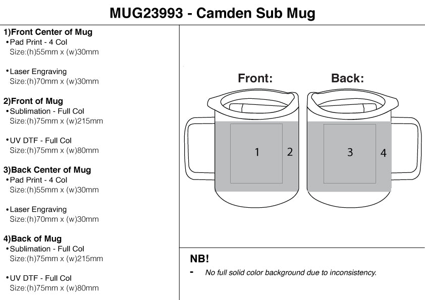 350ml Camden Sub Mug