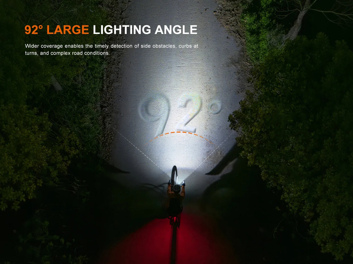 Fenix BC28R Smart Control Bicycle Light Combo – 2500 Lumens Front & Rear Bike Light Set