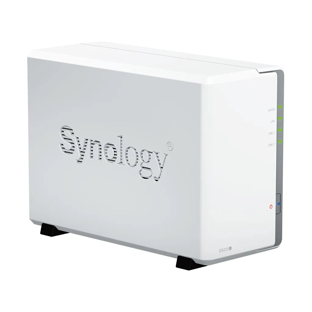 DiskStation 2 Bay NAS; 4-core 1.7 GHz;  1 GB DDR4 non-ECC