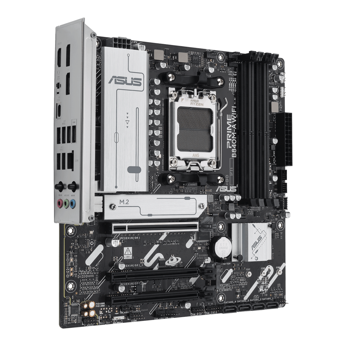 ASUS Motherboard/mATX/AM5/DDR5/4xDIMM/Max.256GB/1xPCIe4x16/2xPCIe3x16/ 3xM.2/4xSATA 6Gb/s/2xDP/1xHDMI/RAID/WIFI 6E