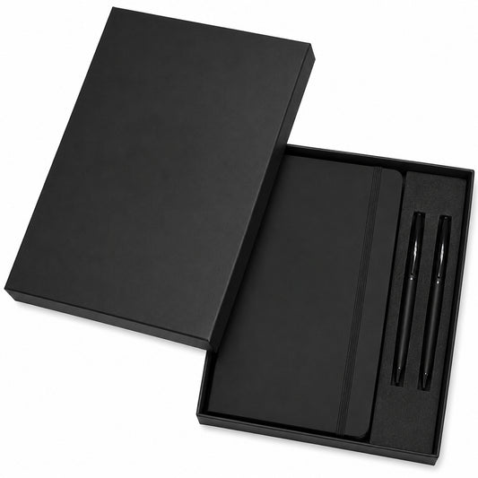 Essence Notebook & Twin Pen Gift Set - Black