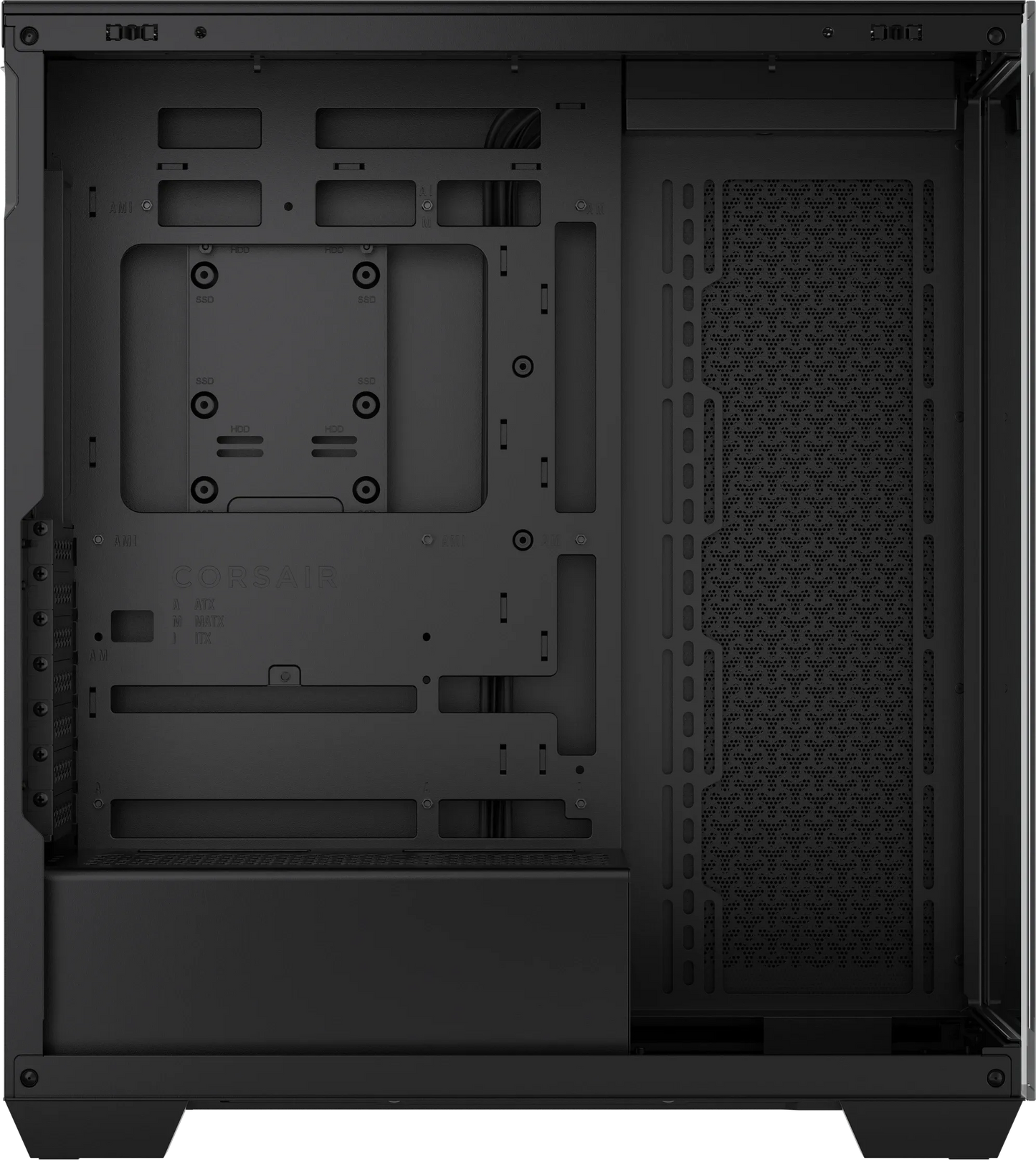 3500X Tempered Glass Black Mid-Tower PC Case; 2x 3.5'' |  2x 2.5'' Drive Bays; Up to 360mm Radiator compatible