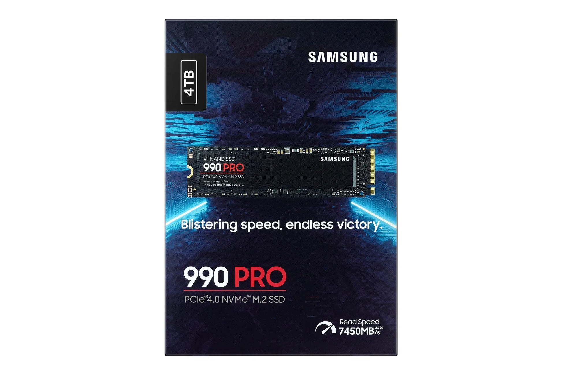 SAMSUNG 990 PRO 4 TB NVME SSD - READ SPEED UP TO 7450 MB/S, WRITE SPEED TO UP 6900 MB/S, RANDOM READ UP TO 1400000 IOPS, RANDOM WRITE UP TO 1550000 IOPS, PCIE 4.0 X4, NVME 2.0, V-NAND 3BIT MLC, IN-HOUSE CONTROLLER, 2GB LOW POWER DDR4, 2400TBW 5 YEAR CARRY - Guards On Duty Shop & Security Guards
