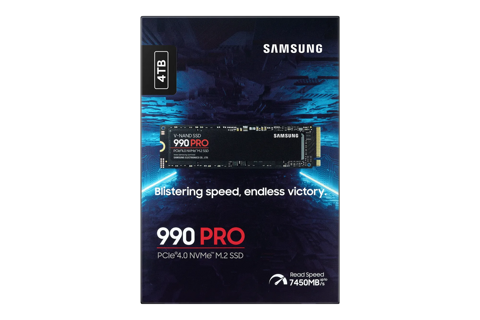 SAMSUNG 990 PRO 4 TB NVME SSD - READ SPEED UP TO 7450 MB/S, WRITE SPEED TO UP 6900 MB/S, RANDOM READ UP TO 1400000 IOPS, RANDOM WRITE UP TO 1550000 IOPS, PCIE 4.0 X4, NVME 2.0, V-NAND 3BIT MLC, IN-HOUSE CONTROLLER, 2GB LOW POWER DDR4, 2400TBW 5 YEAR CARRY - Guards On Duty Shop & Security Guards
