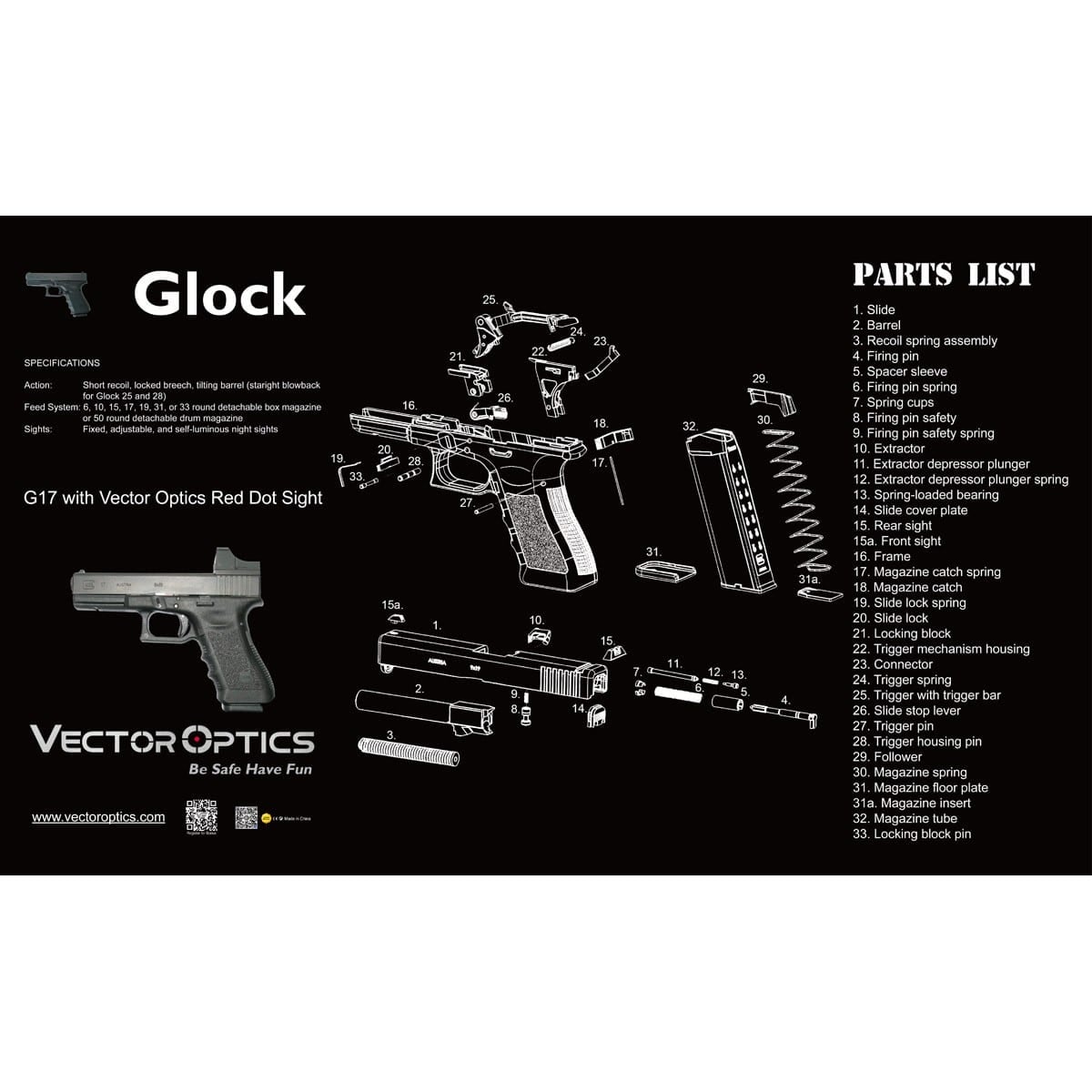 Vector Optics Scbm-02 Glock Bench Mat
