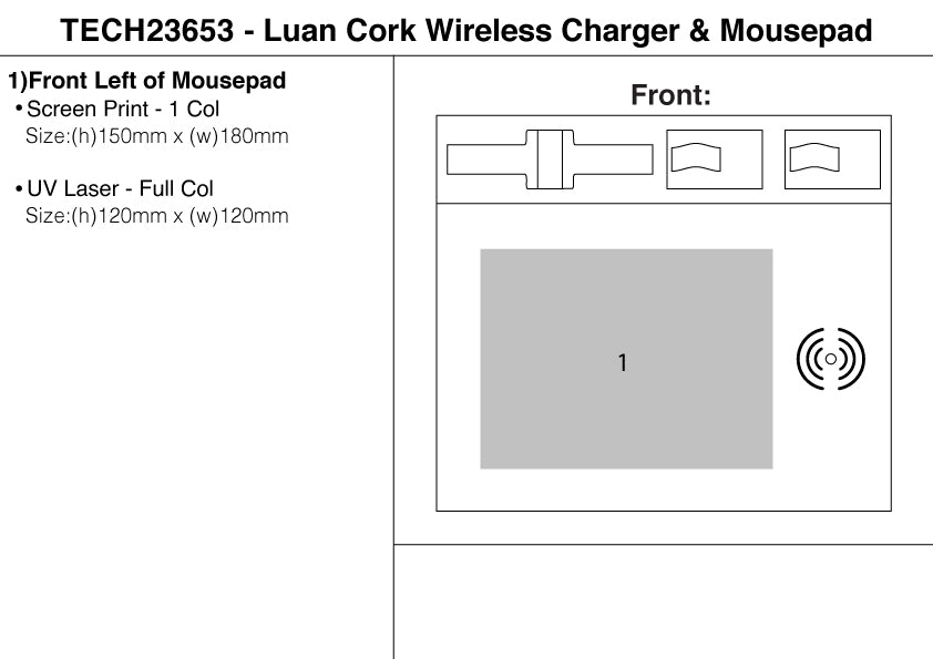 Luan Cork Wireless Charger & Mousepad