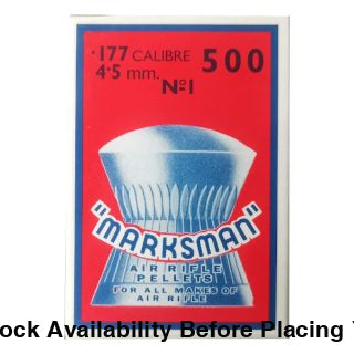 10 X Marksman.177 Cal Round Pellets 500’s (Bulk 10 Box Buy) Marksman.177 Cal Round Pellets 500’s