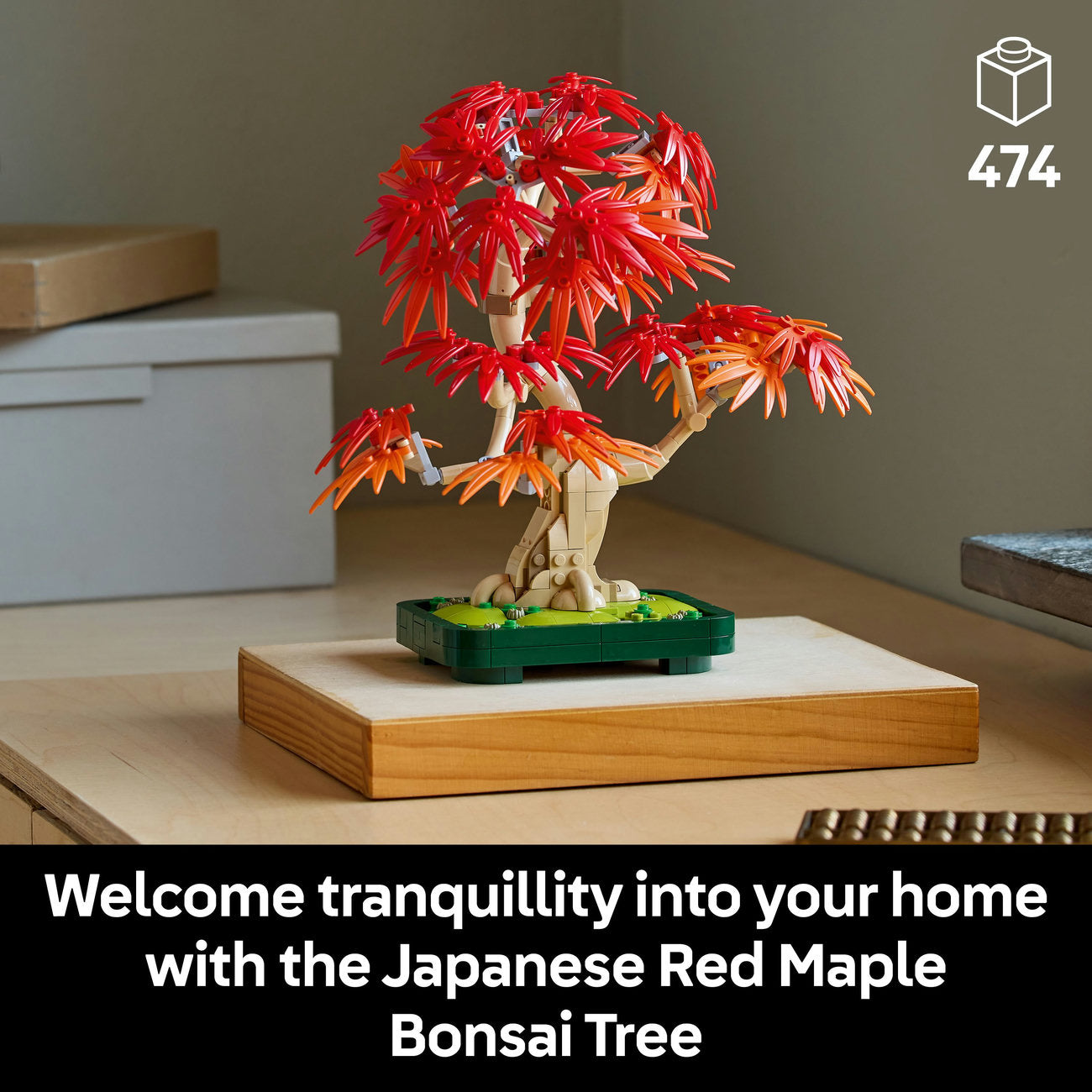 LEGO® ICONS Botanicals Japanese Red Maple Bonsai Tree Plant Decor Set 10348