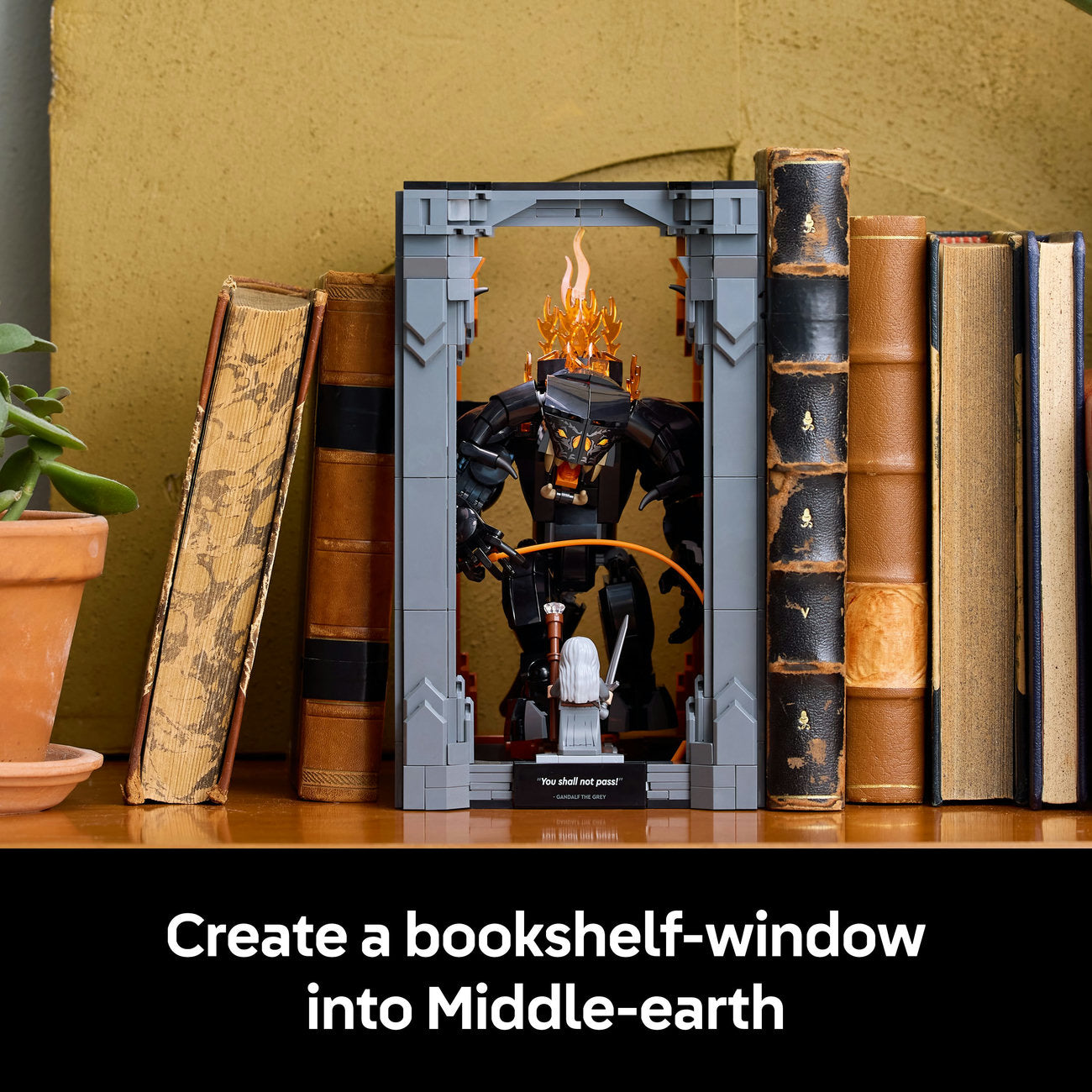 LEGO® Icons The Lord of the Rings: Balrog™ Book Nook Bookshelf Decor Kit 10367