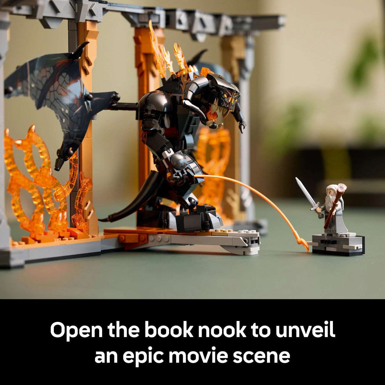 LEGO® Icons The Lord of the Rings: Balrog™ Book Nook Bookshelf Decor Kit 10367