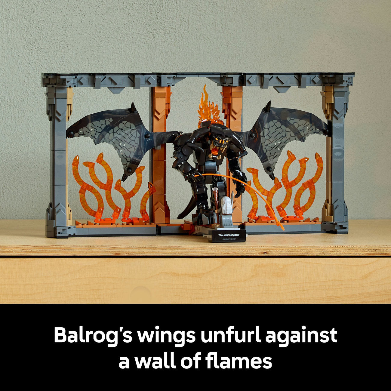 LEGO® Icons The Lord of the Rings: Balrog™ Book Nook Bookshelf Decor Kit 10367