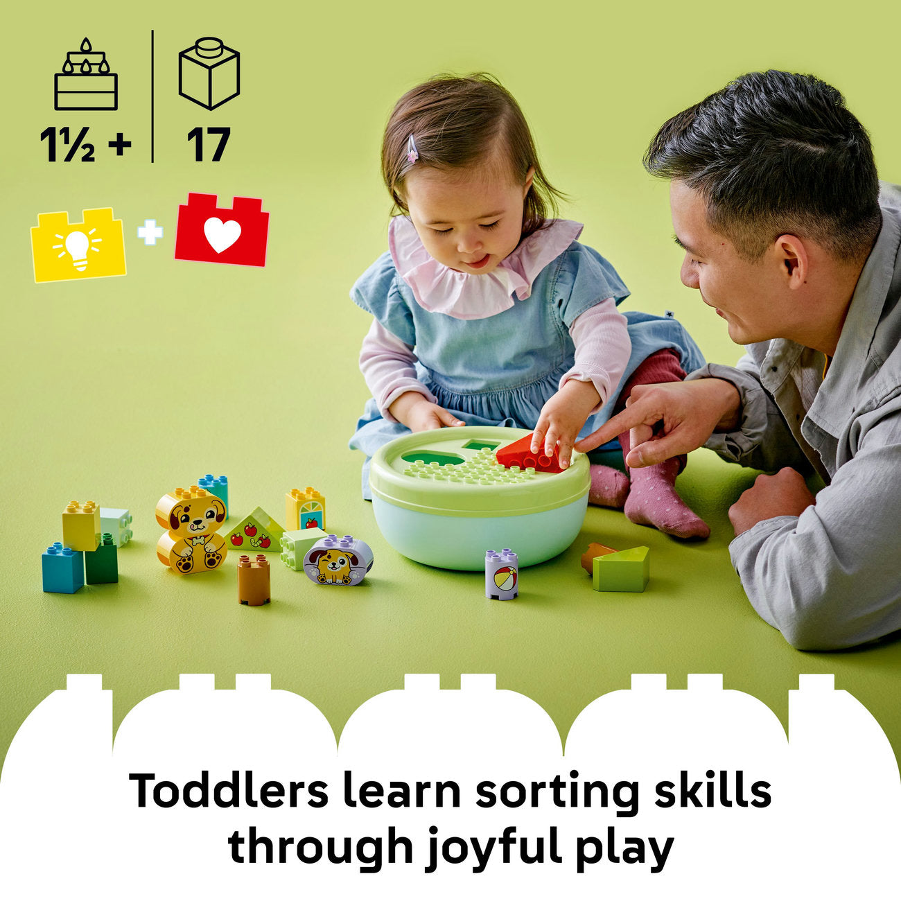 LEGO® DUPLO® My First Shape Sorter: Puppy House Toddler Learning Toy 10441