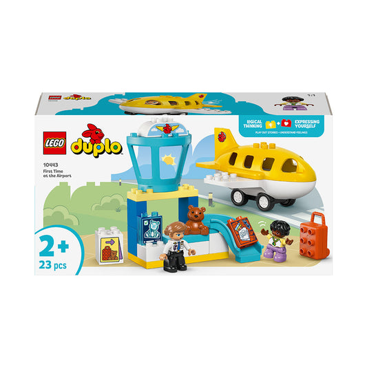 LEGO® DUPLO® Town First Time at the Airport Building Toy for Pretend Play 10443