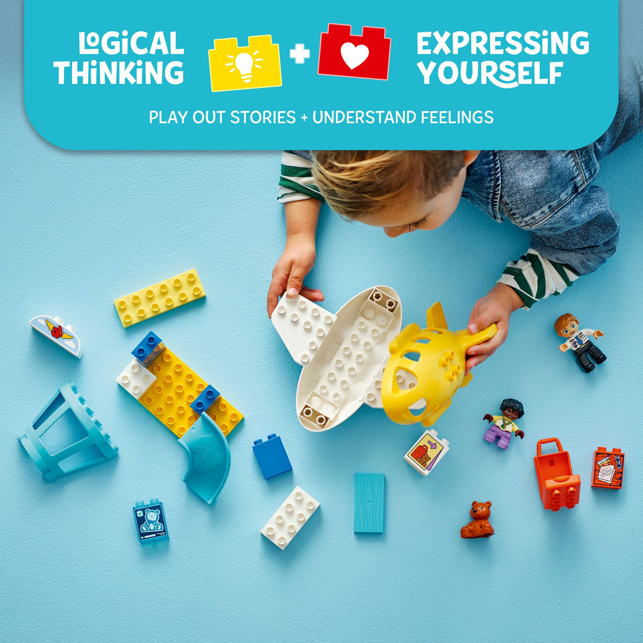 LEGO® DUPLO® Town First Time at the Airport Building Toy for Pretend Play 10443