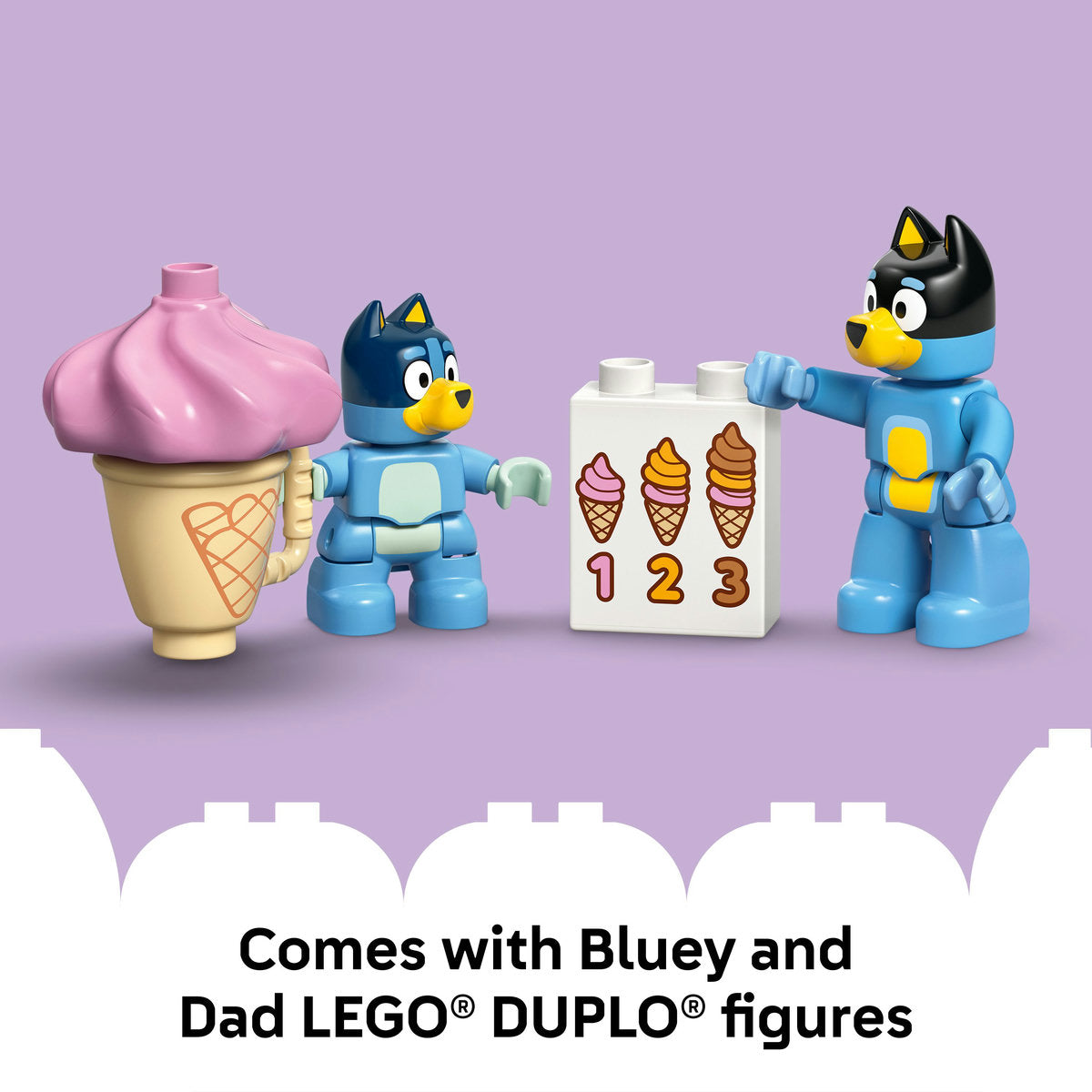 LEGO® DUPLO® Bluey Ice Cream Trip with Bluey Toddler Toy 10458