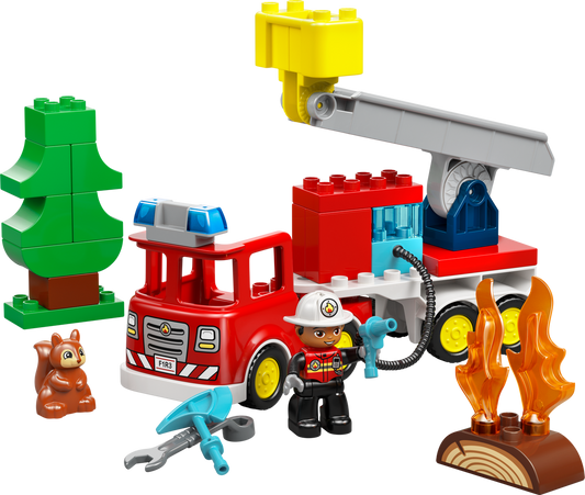 LEGO Fire Truck With Hose and Firefighter — Set 10473
