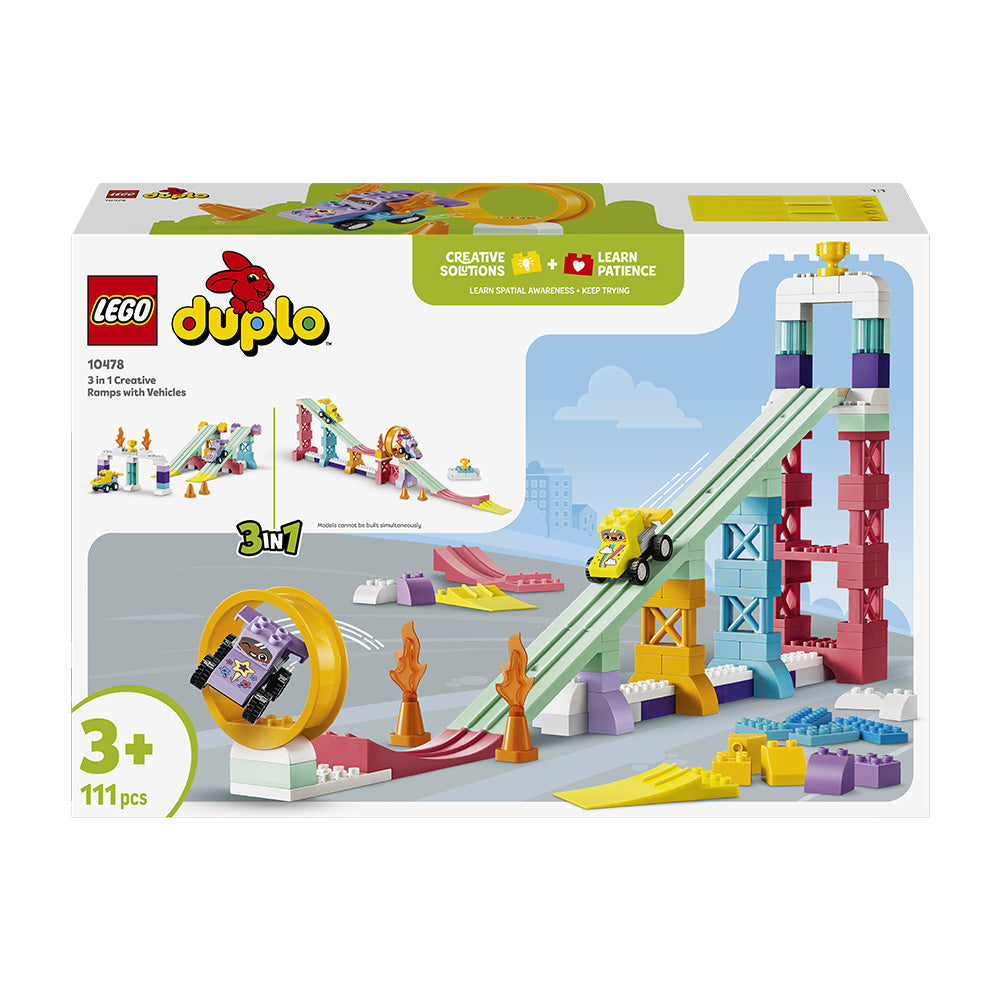 LEGO® DUPLO® Town 3 in 1 Creative Ramps with Vehicles 10478