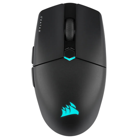 Corsair KATAR ELITE Wireless Ultra-Light Gaming Mouse; 26000 DPI; Black.