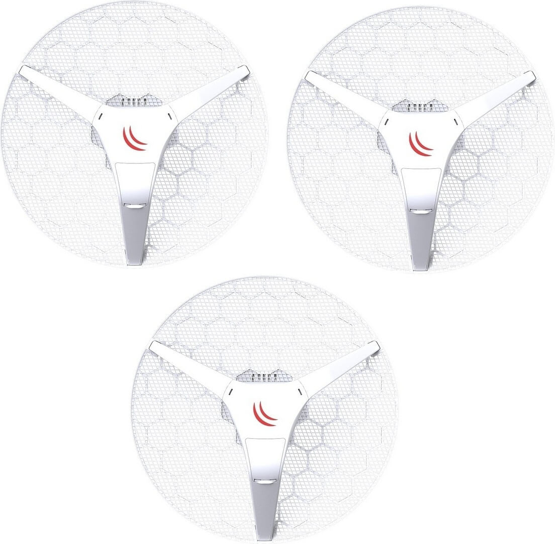 MikroTik LHG 5 - 5GHz Outdoor grid CPE - 3 pack