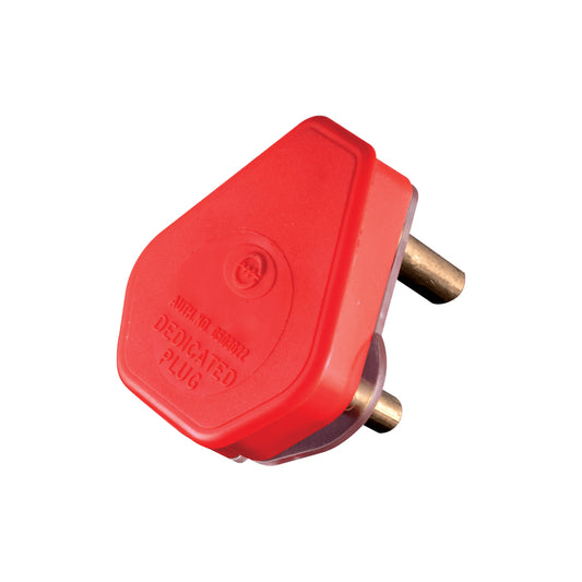 3 Prong Red Dedicated Plug Brass — LinkQnet | Guards on Duty Shop