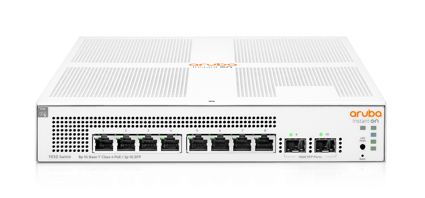 HPE Networking Instant On 1930 2SFP 8 Port 124W Switch | ARU-IO-SW19308G-124W