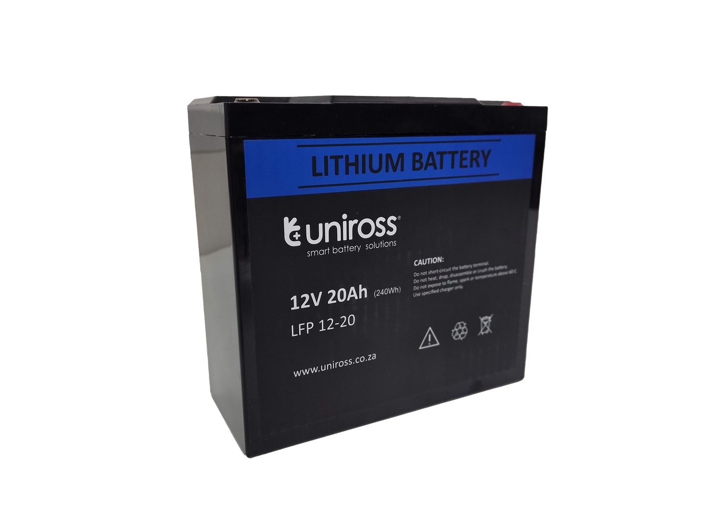 Uniross 12.8V 20Ah (256Wh) LiFEPO4 battery | UR-BAT-LiFePO4-12-20