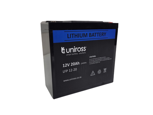 Uniross 12.8V 20Ah (256Wh) LiFEPO4 battery | UR-BAT-LiFePO4-12-20