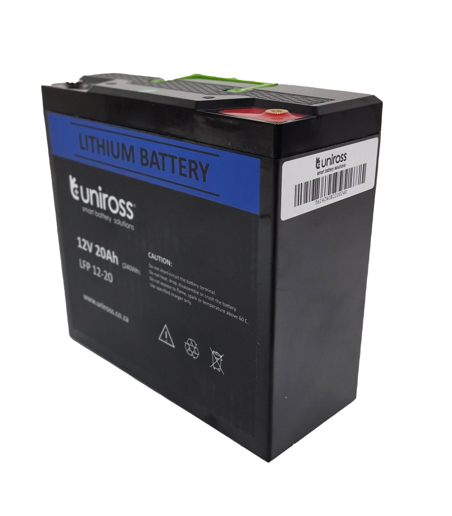 Uniross 12.8V 20Ah (256Wh) LiFEPO4 battery | UR-BAT-LiFePO4-12-20