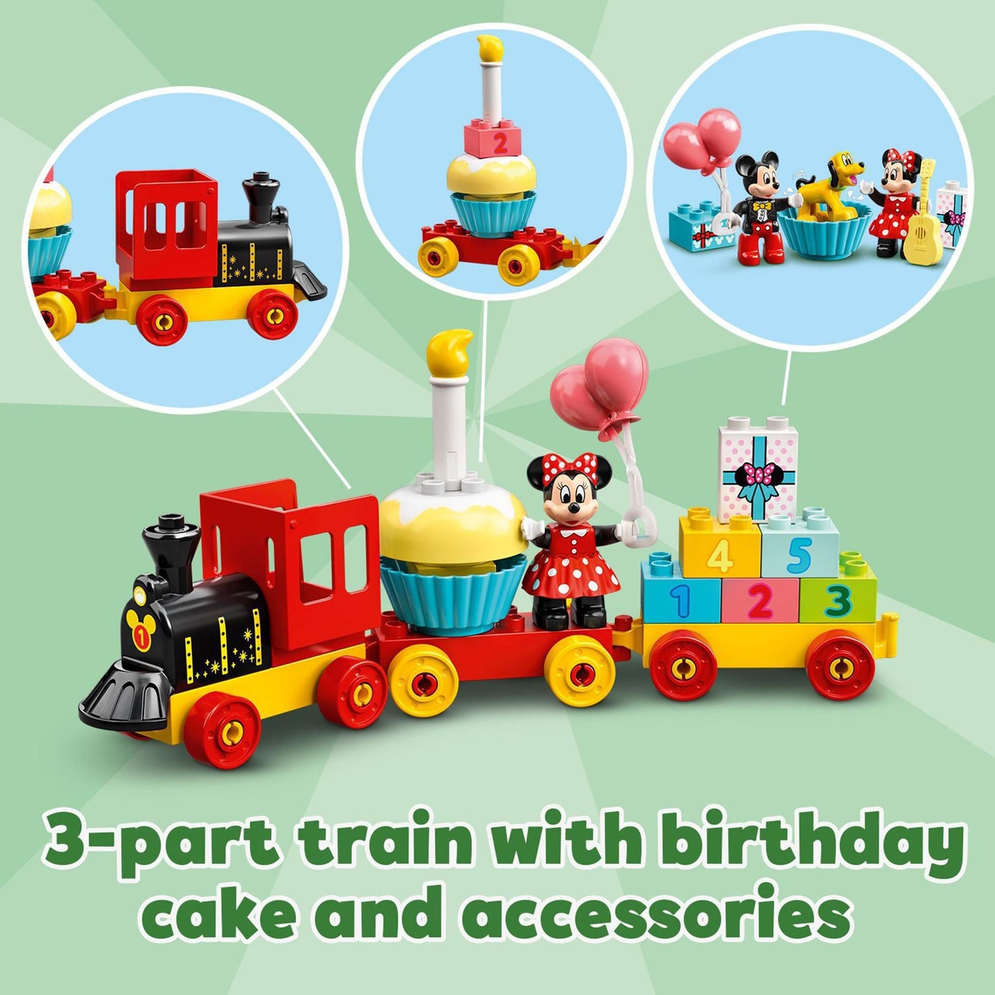LEGO® DUPLO® ǀ Disney Mickey and Friends - Mickey & Minnie Birthday Train Building Toy 10941