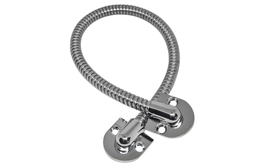 Door Loop Armoured - silver, flexible, 300mm length, 7mm internal diameter, silver end caps