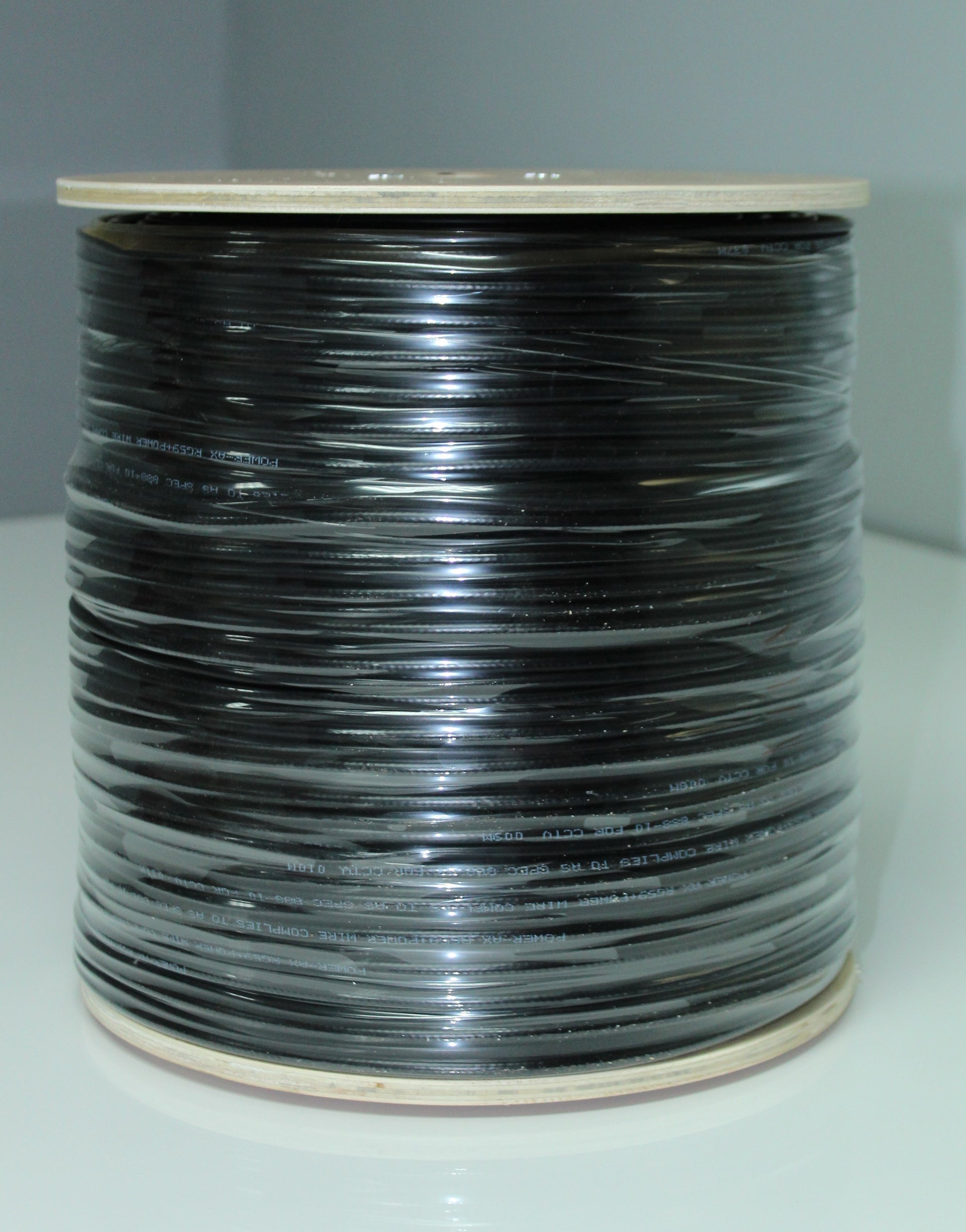 PowerX Cable - black 500m roll, RG59 with 0.5 ripcord