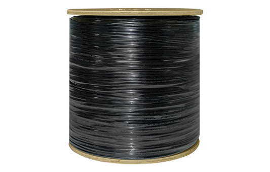 PowerX Cable - black 100m roll, RG59 with 0.5 ripcord