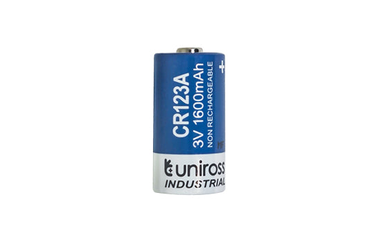 Battery CR123A, Lithium - 3V, suitable for most DSC & NetworX wireless detectors, 17mm (D) x 34.5mm (H)