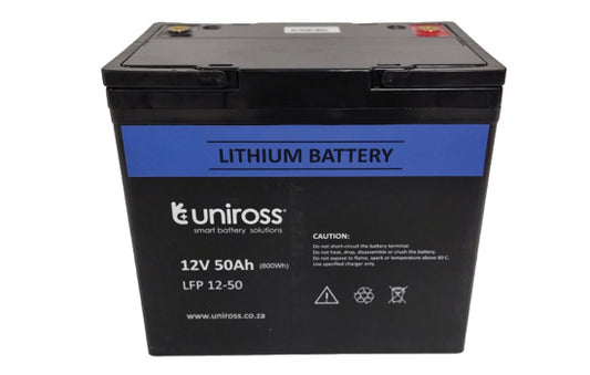 LFP12-50 - 12v 50Ah Li-FEPO4 battery