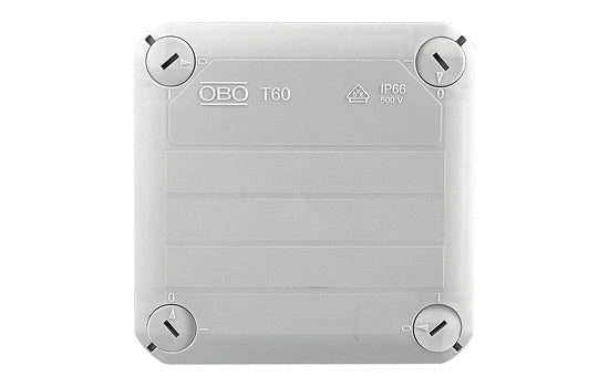 Multipurpose PVC Enclosure/Junction Box - grey, small, close entry lock tight lid, 110mm x 110mm x 56mm, 7 rubber knockouts, IP66