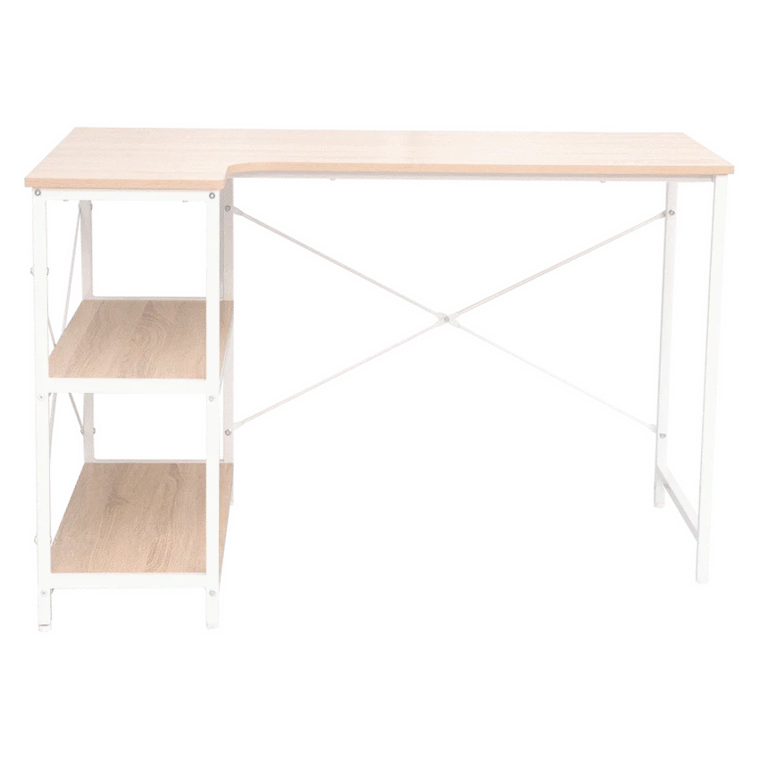 Everfurn Anthony Work Desk - Light Oak and White Frame - Guards On Duty Shop & Security Guards