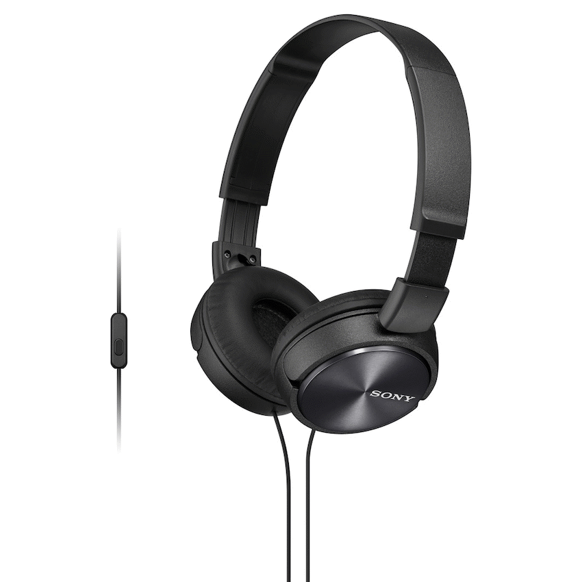 Sony MDR-ZX310AP (Black) Folding Aux Headphones with Mic