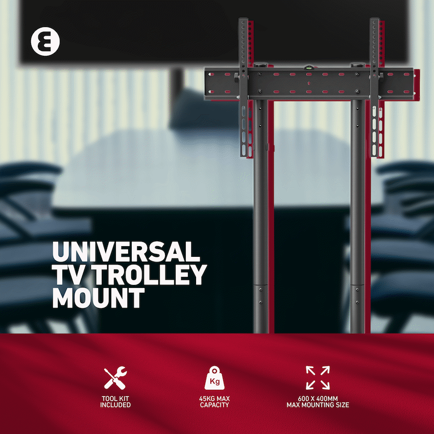 Ellies Solid series Fixed Trolley TV Bracket 37" - 70" TVs - Guards On Duty Shop & Security Guards