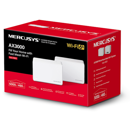 TP-Link Mercusys Halo H80X (2-Pack) AX3000 Wi-Fi 6 Mesh System