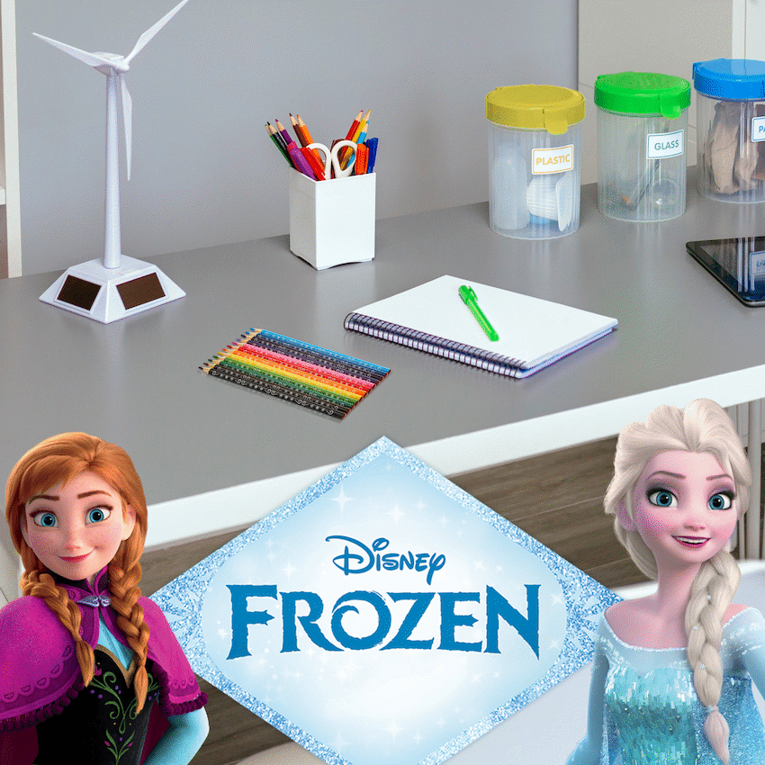 Frozen 12 Colour Pencils Triangular - Multi - Guards On Duty Shop & Security Guards
