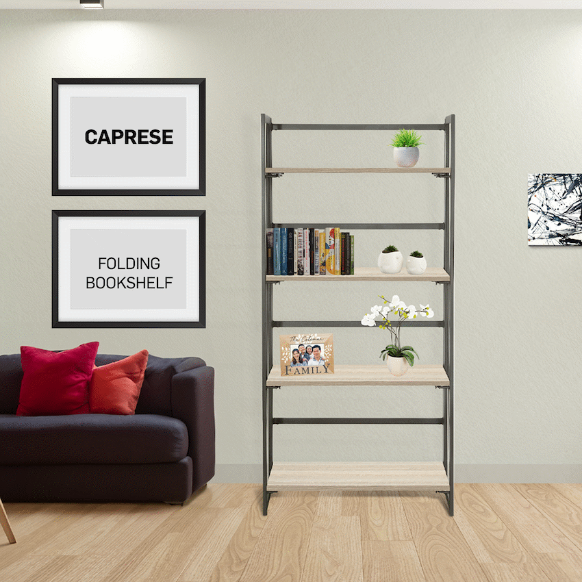 Everfurn Caprese Folding Bookshelf